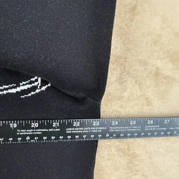 Solo Leveling Statue of God Sweater Mens M Black Knit Gothic Anime Dark Academia - Picture 6 of 8